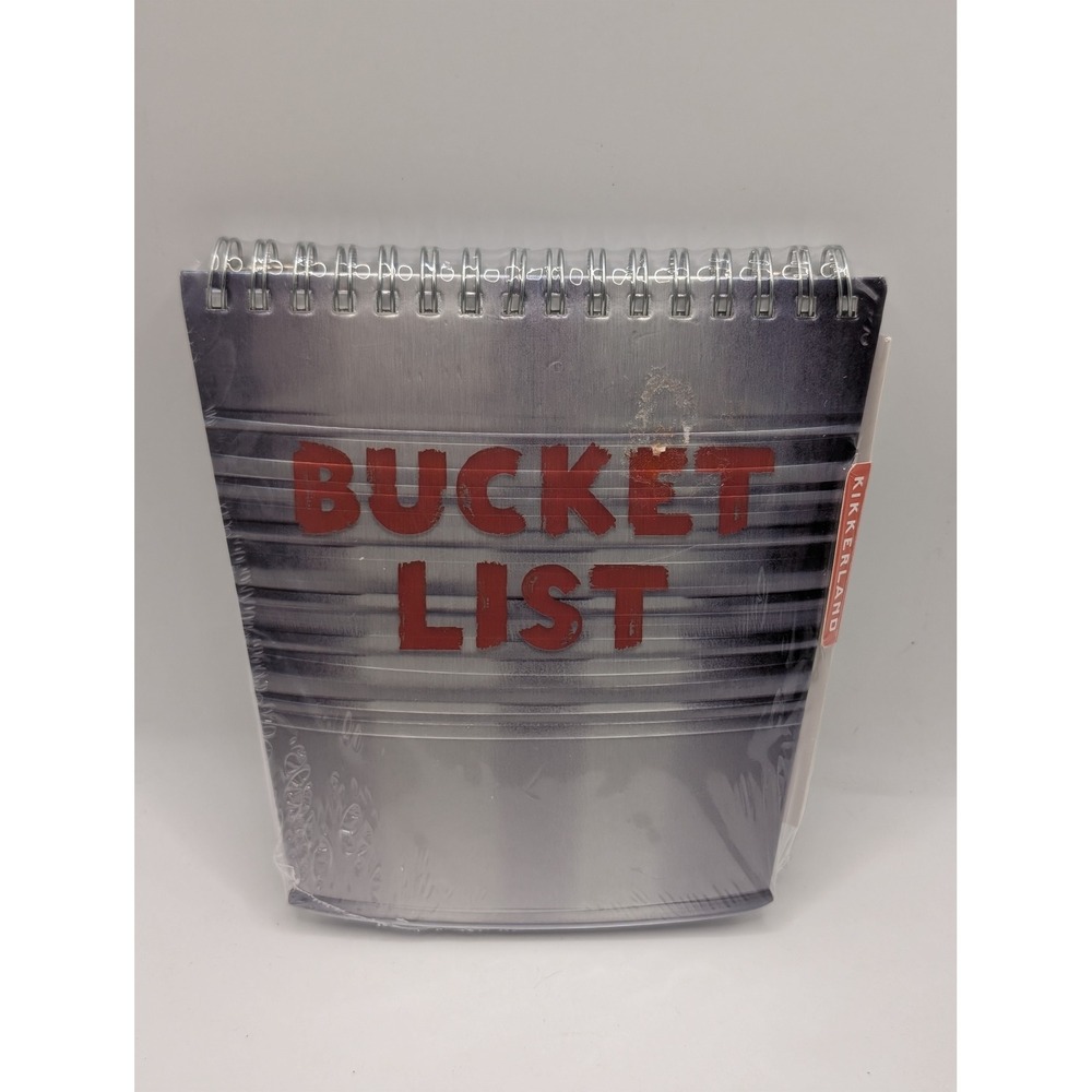 Kikkerland Bucket List Notebook Silver Spiral‎ Journal 96 Pages New Sealed ST76